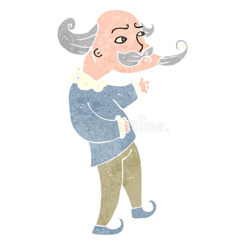 Retro cartoon shakespeare stock illustration