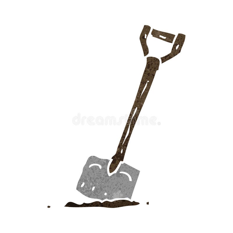 Retro cartoon spade stock illustration. Illustration of artwork 37597497