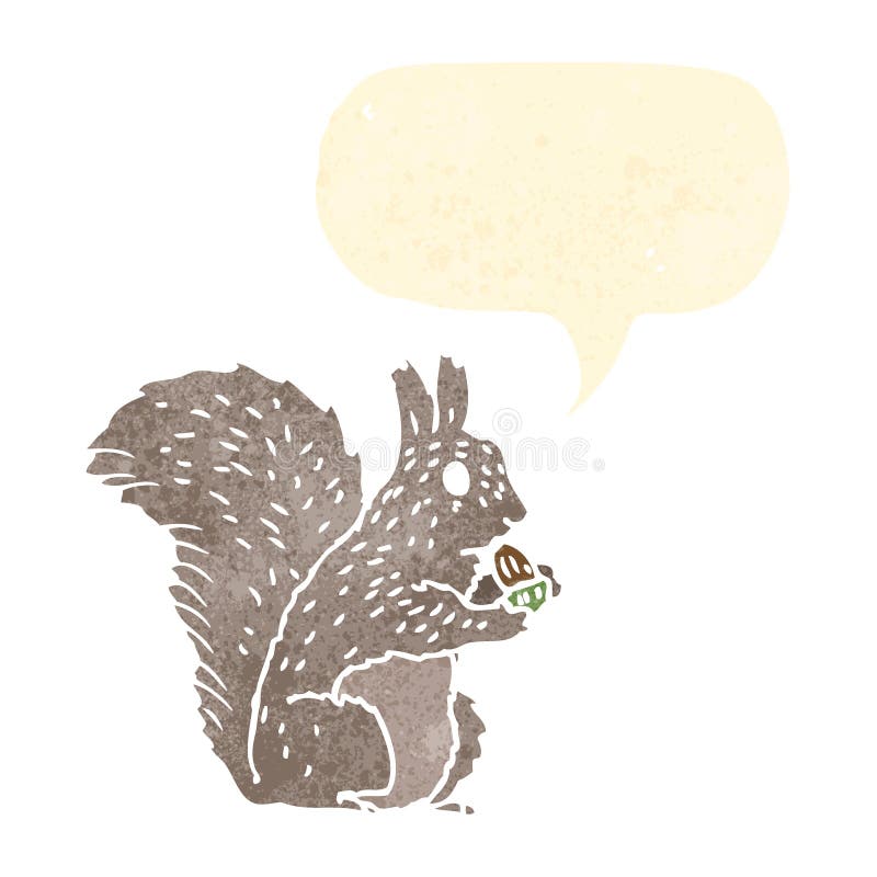 retro cartoon squirrel