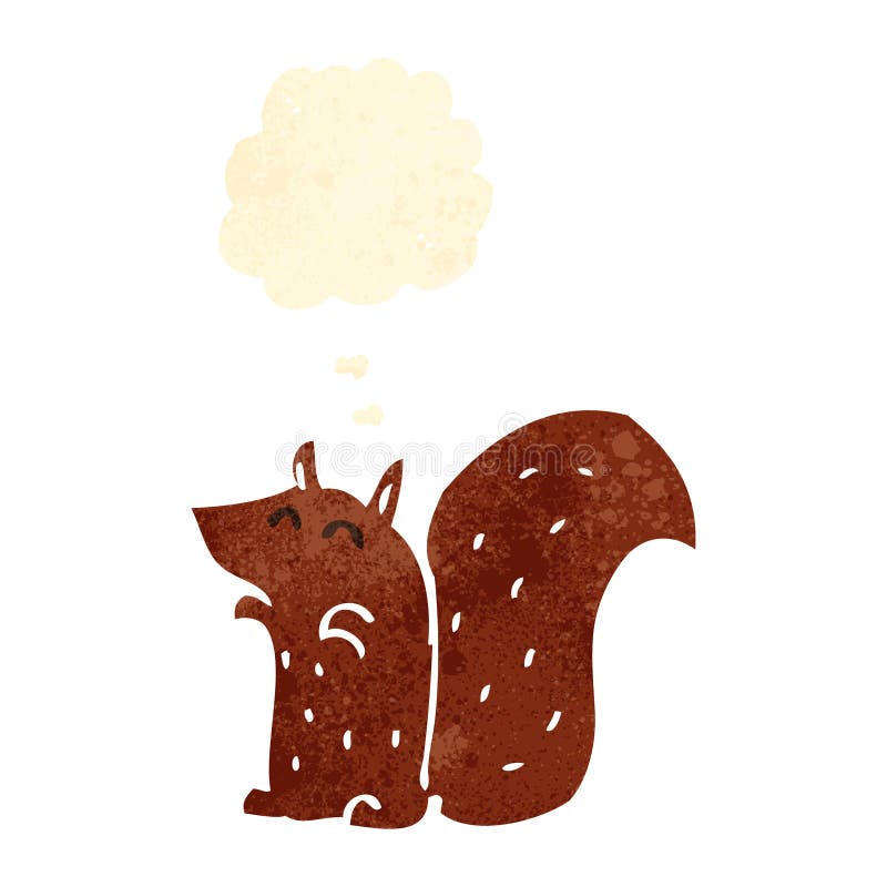 Retro cartoon squirrel royalty free illustration