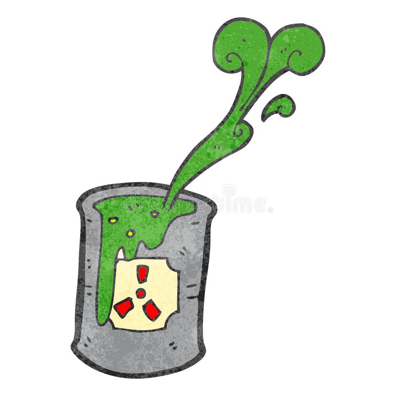 Retro cartoon toxic waste stock vector. Illustration of quirky - 37580805