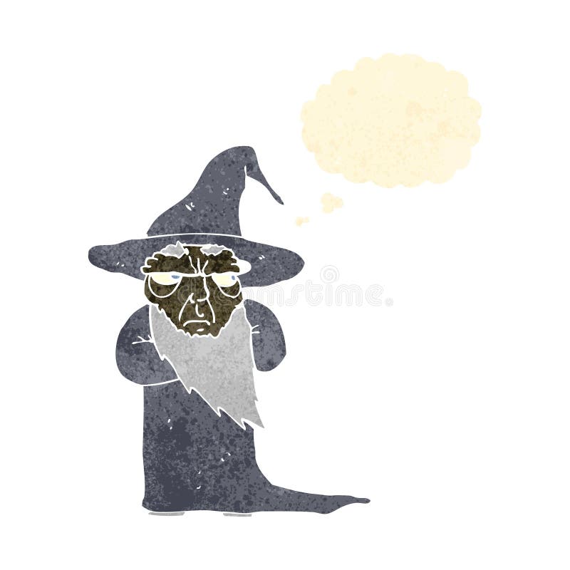 Retro cartoon wizard stock vector. Illustration of grunge 37592684