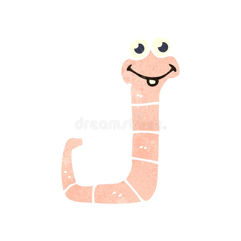 retro cartoon worm