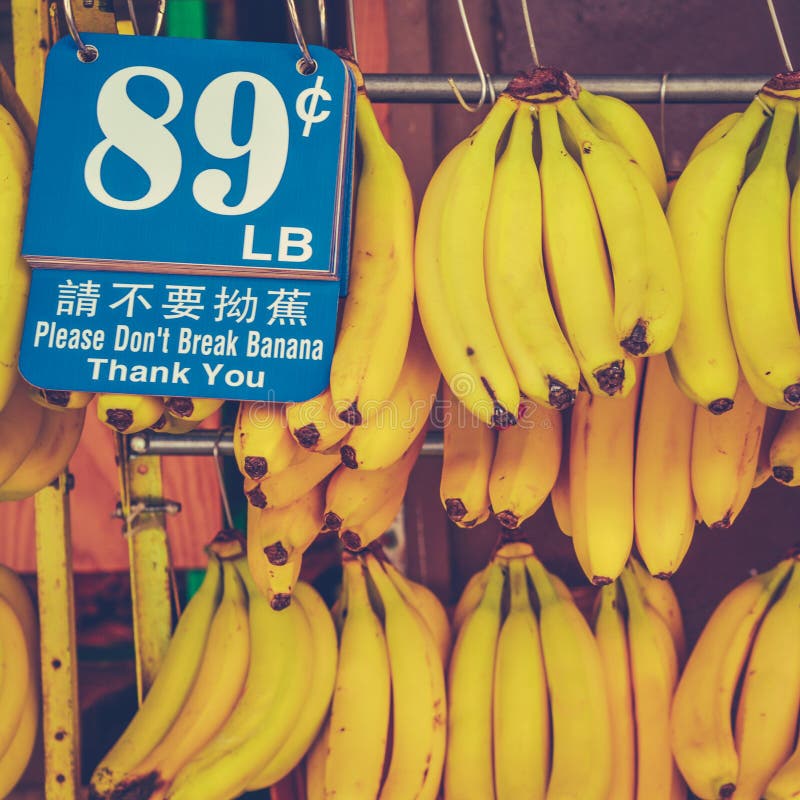 Retro Chinatown Market Bananas