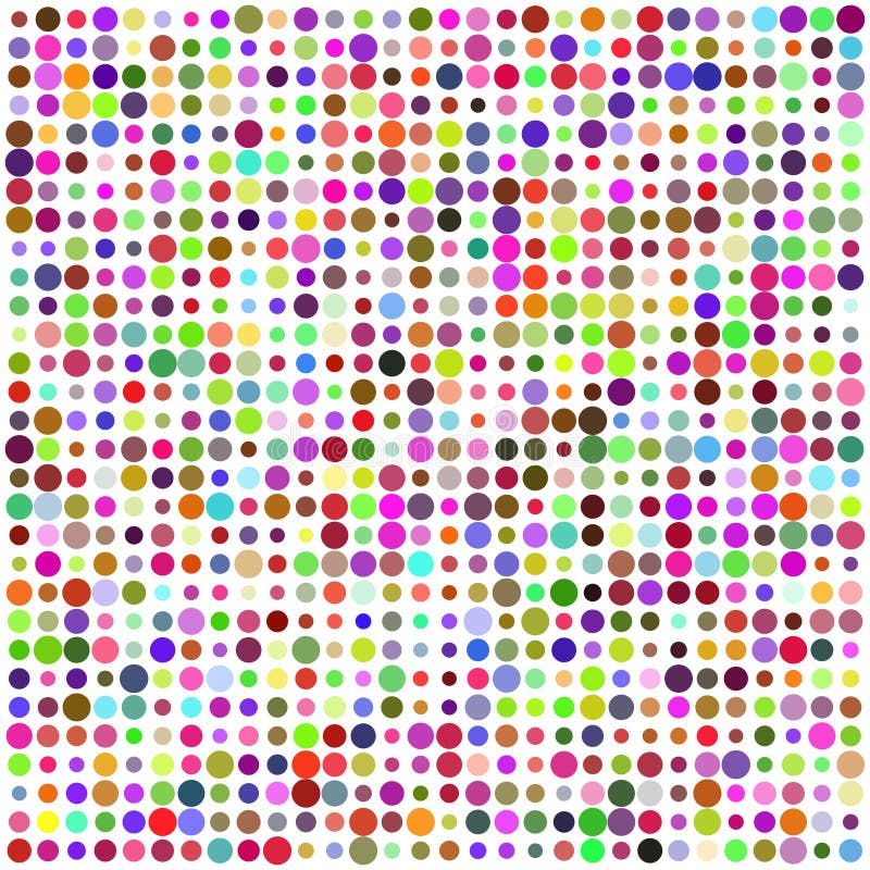 Retro circle multicolored abstract pattern stock illustration