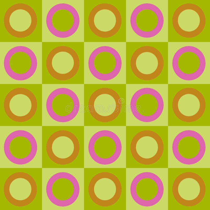 Retro circles and squares collage