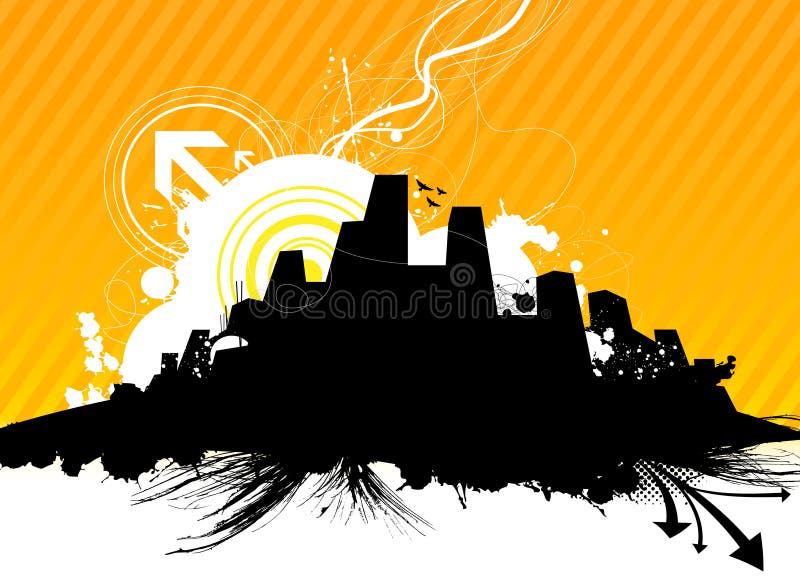 Retro city vector royalty free illustration Retro city vector royalty free illustration