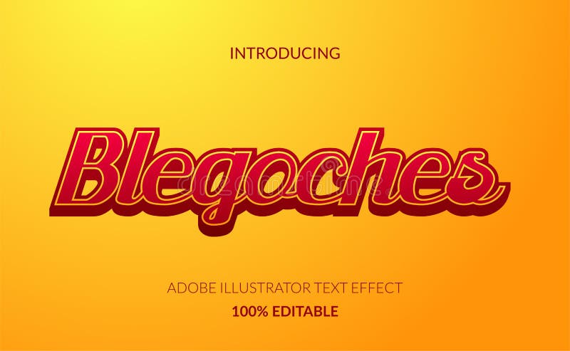 Red script. 3d Red text Effect.