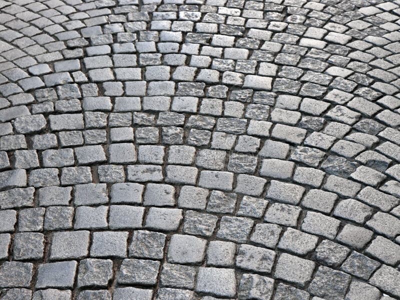 Retro cobblestone street