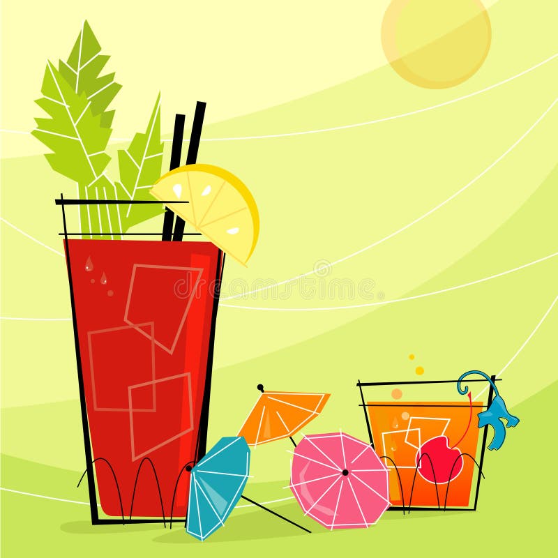 Retro Cocktails (Vector)