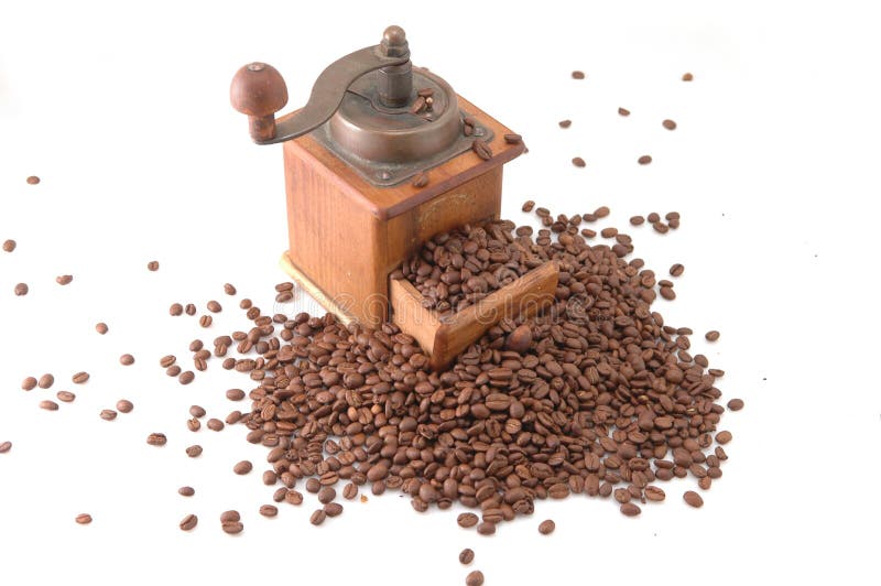 Retro coffee grinder stock image. Image of break, latte 1625573