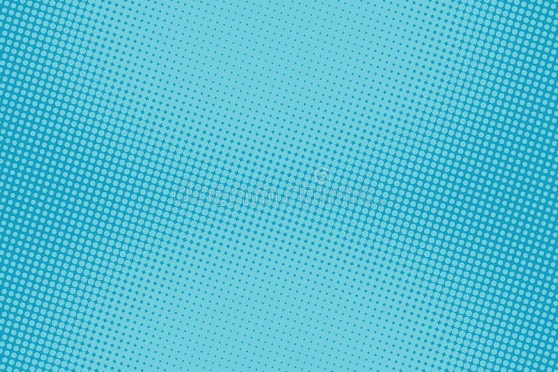 Retro comic blue background raster gradient halftone stock illustration