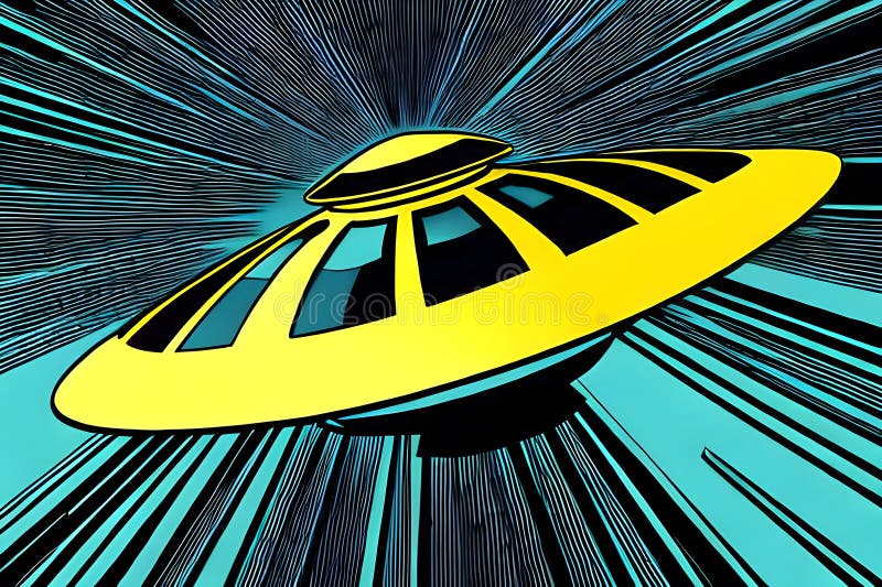 UFO - alien spaceship stock illustration