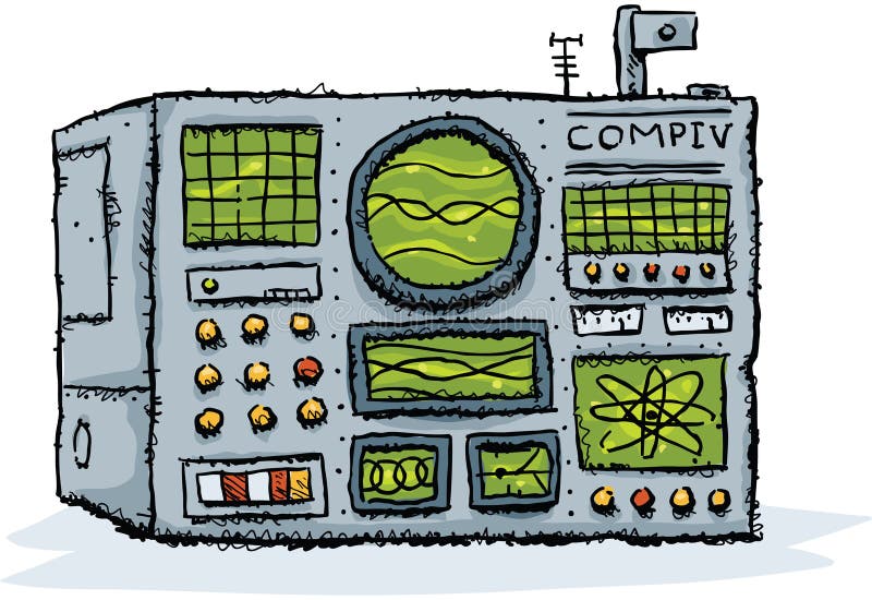 Retro Computer vector illustratie