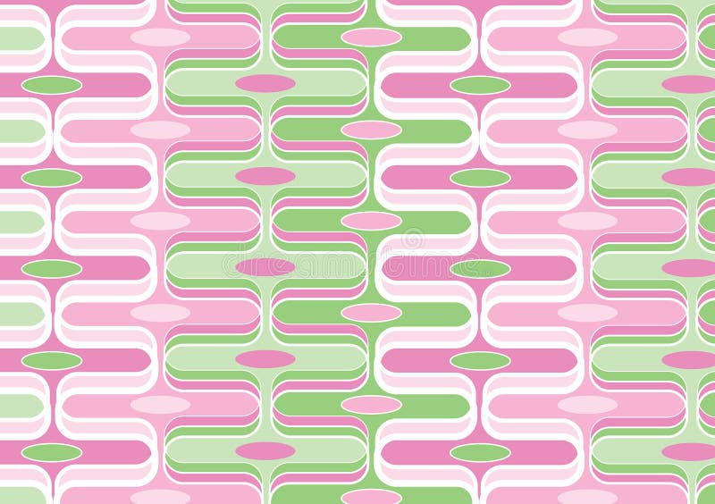 Retro curves candy pink green stock illustration Retro curves candy pink green stock illustration