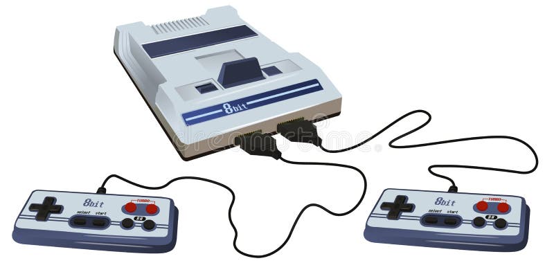 Retro 3d isometrische stijl van de videospelletjeconsole Het oude Gokken van de School Spelstootkussen bedieningshendel Uitsteken vector illustratie Retro 3d isometrische stijl van de videospelletjeconsole Het oude Gokken van de School Spelstootkussen bedieningshendel Uitsteken vector illustratie