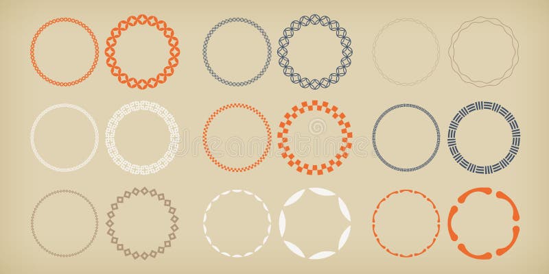 A retro design small label set stock illustration.