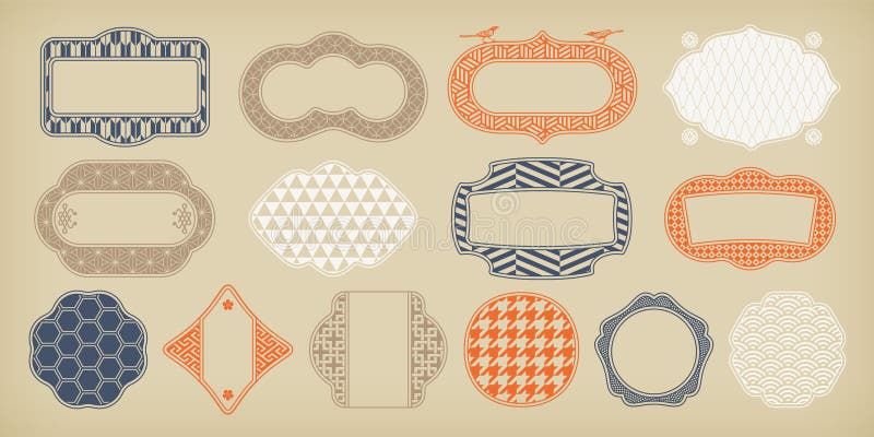 A retro design small label set vector illustration.