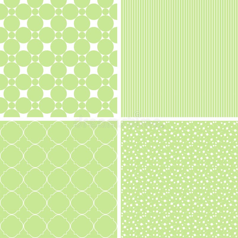 4 retro different vector seamless patterns. vector illustration