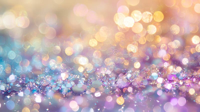 Retro Disco Inspired Abstract Background with Shimmering Colorful Bokeh Lights and Glittering Patterns. AI generated
