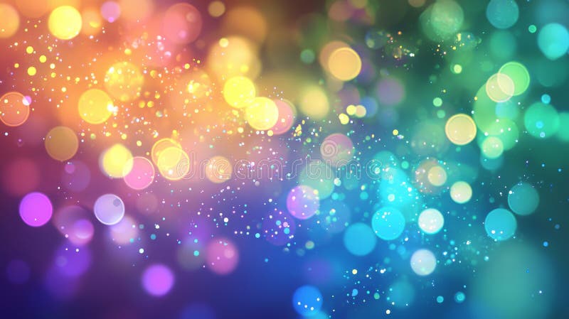 Retro Disco Inspired Abstract Background with Shimmering Multicolored Bokeh Lights stock photos