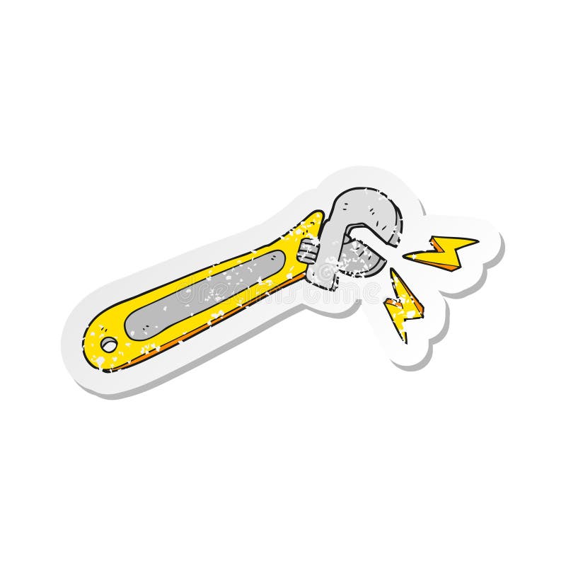Cartoon adjustable spanner stock vector. Illustration of character