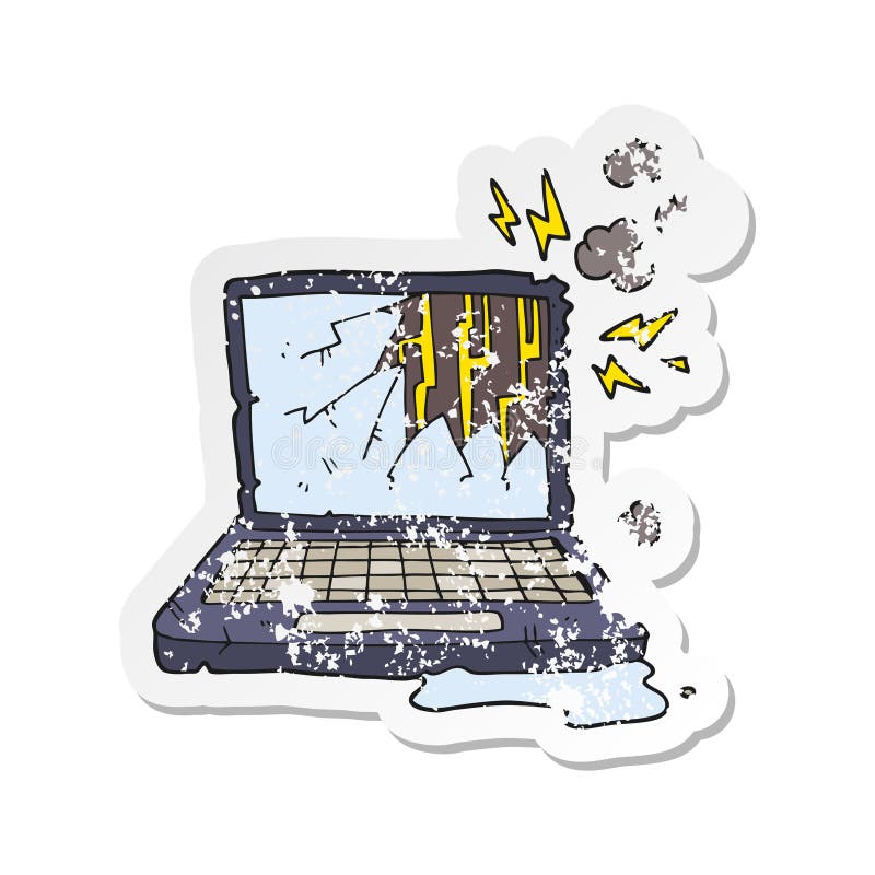 Sticker Cartoon Broken Computer Laptop Objects Technology Drawing Doodle Illustration Freehand Free Hand Drawn Hand Drawn Quirky Cute Funny Artwork Crazy Clipart Clip Art Retro Traditional Icon Sign Distressed Grunge Worn Old Sticker Cartoon Broken Computer Laptop Objects Technology Drawing Doodle Illustration Freehand Free Hand Drawn Hand Drawn Quirky Cute Funny Artwork Crazy Clipart Clip Art Retro Traditional Icon Sign Distressed Grunge Worn Old