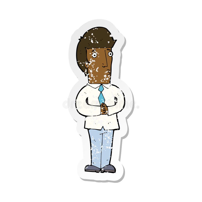 nervous man clipart cartoon