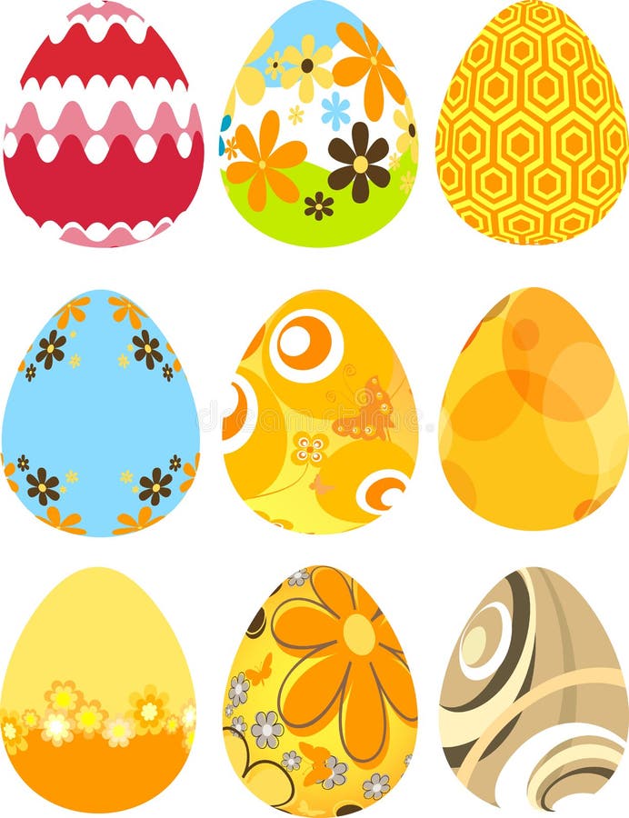 Retro Easter eggs