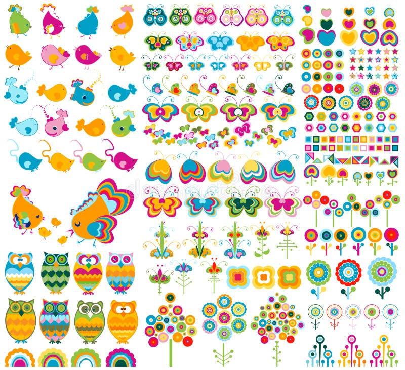 retro element vektor illustrationer retro element vektor illustrationer