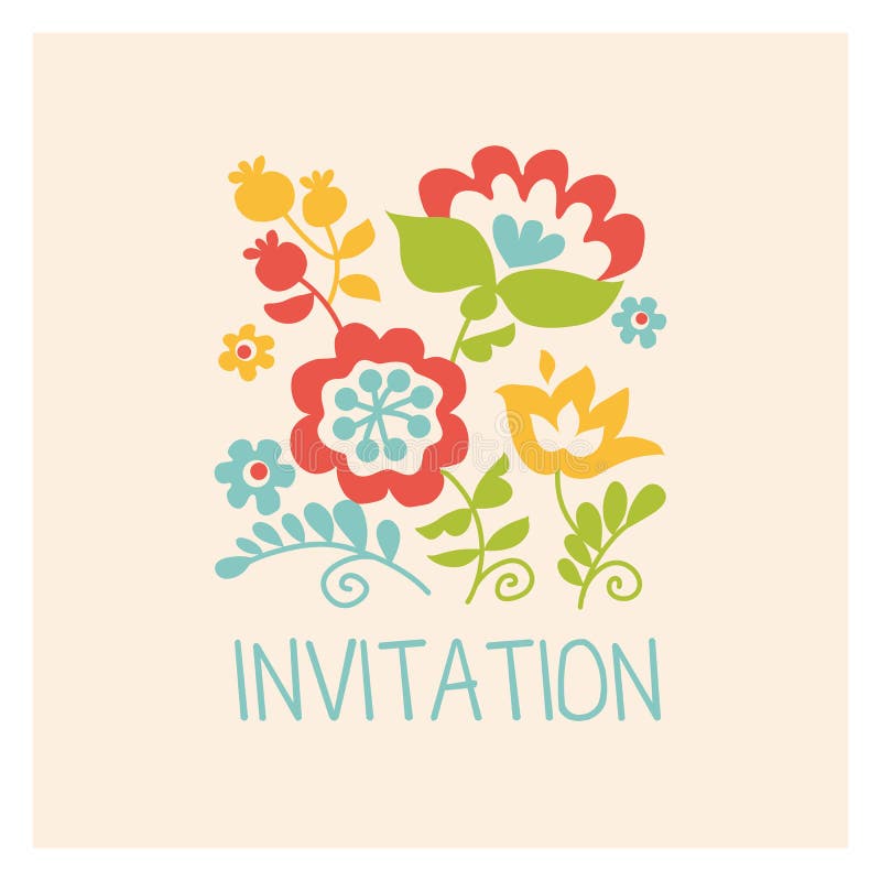 Retro fiori di stile nel colore pastello illustrazione di stock Retro fiori di stile nel colore pastello illustrazione di stock