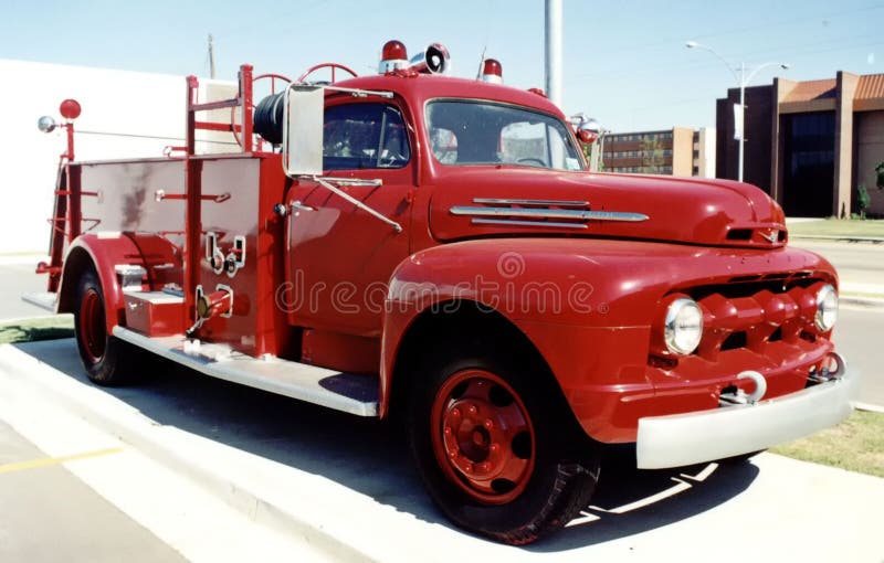 Retro fire engine truck