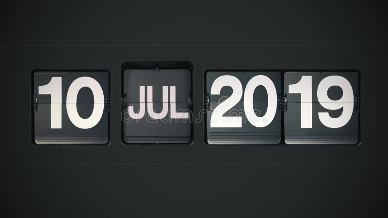 Retro Flip Calendar - Full Year 2019