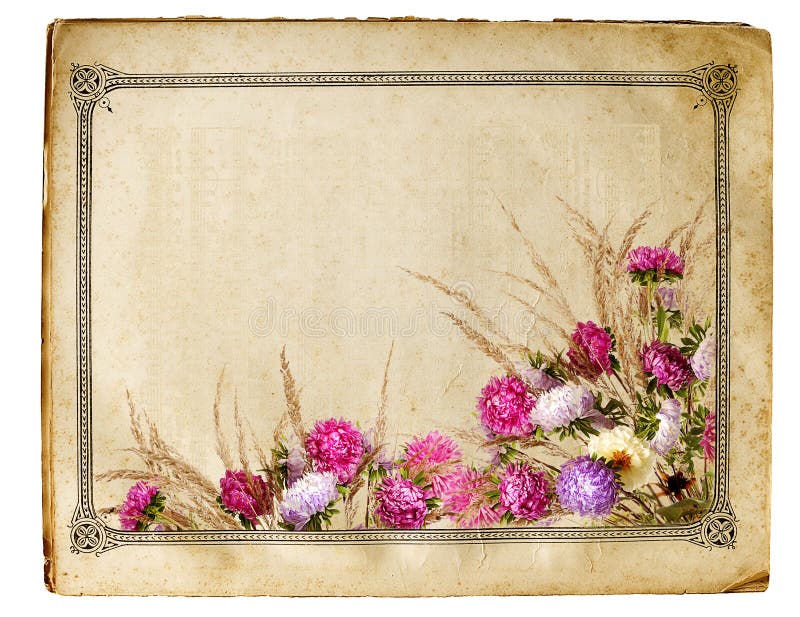 Retro floral frame