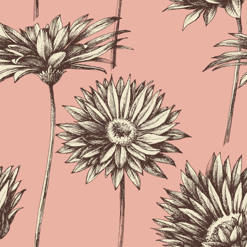 Retro floral seamless pattern