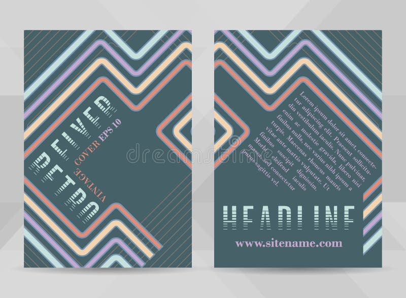 Retro flyer template A4 size. Business brochure, cover design or corporate banner in vintage style. royalty free illustration Retro flyer template A4 size. Business brochure, cover design or corporate banner in vintage style. royalty free illustration