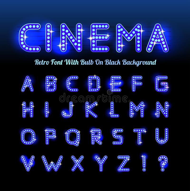 Retro fonte del cinema royalty illustrazione gratis