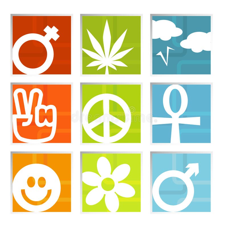 Retro Fun Icons (vector) vector illustration Retro Fun Icons (vector) vector illustration