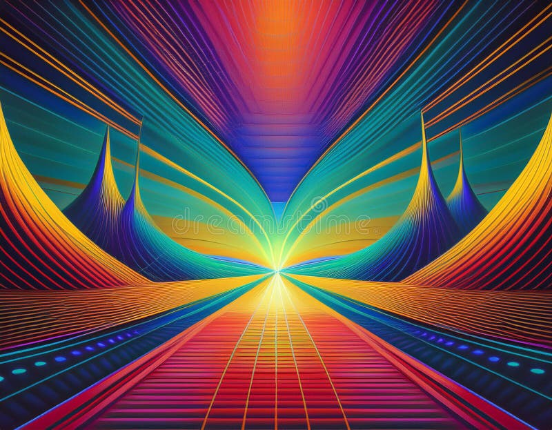 Retro Futuristic Background in a Dynamic Design royalty free stock images