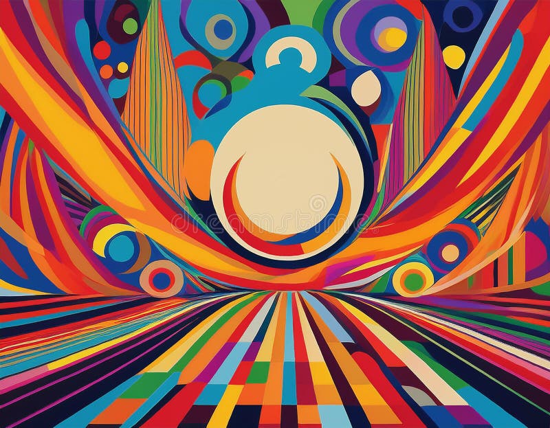 Retro Futuristic Background in a Dynamic Design stock photography