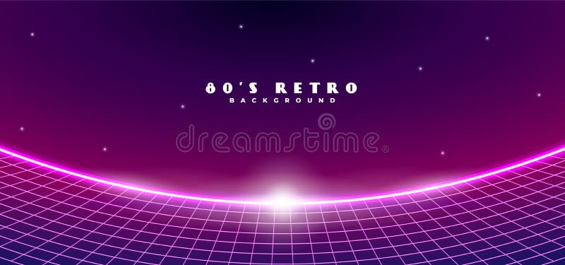 Retro futuristic de ruimtehorizon van de stijlcyber van de jaren 80 met landscape vis-oog effect camera mening 80s digitaal sci-f stock illustratie Retro futuristic de ruimtehorizon van de stijlcyber van de jaren 80 met landscape vis-oog effect camera mening 80s digitaal sci-f stock illustratie