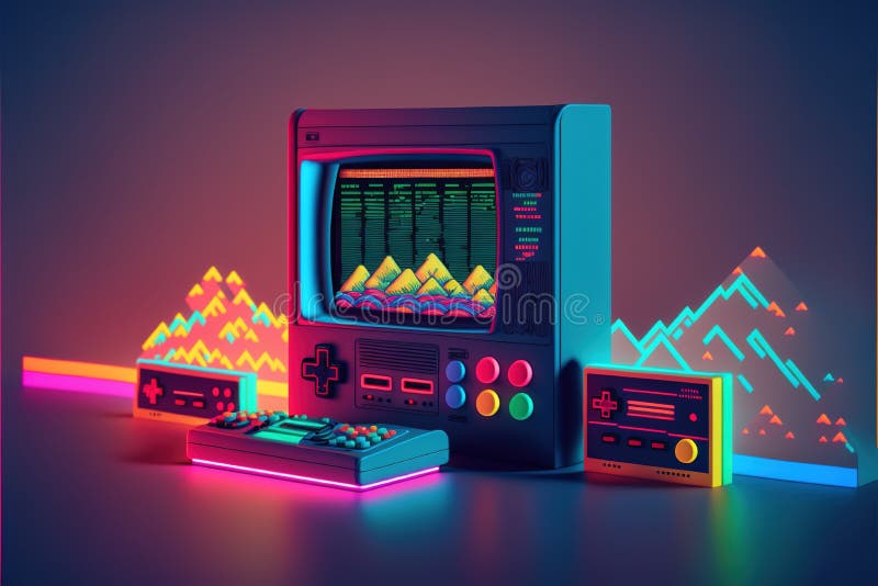 Retro Gaming Consoles Graphic by mdlne · Creative Fabrica