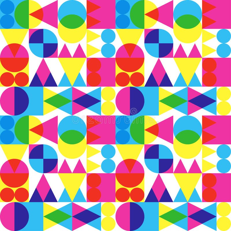 Retro transparenta former mönster stock illustrationer