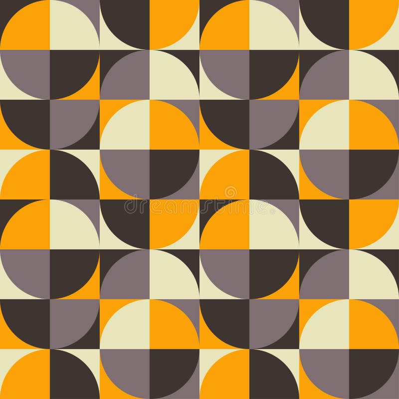Retro geometriska seamless mönstrar stock illustrationer Retro geometriska seamless mönstrar stock illustrationer
