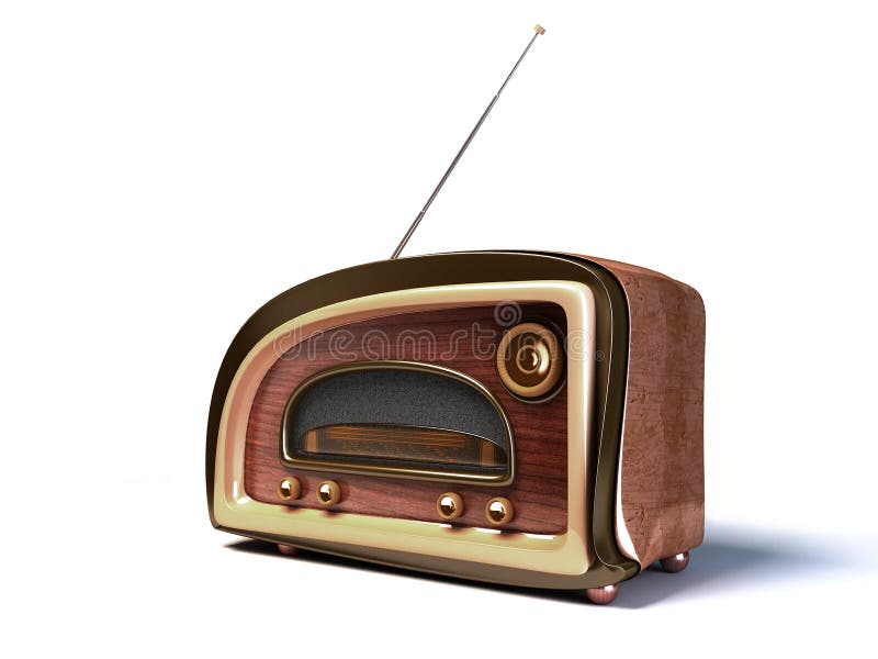 Retro gestileerde radio vector illustratie Retro gestileerde radio vector illustratie