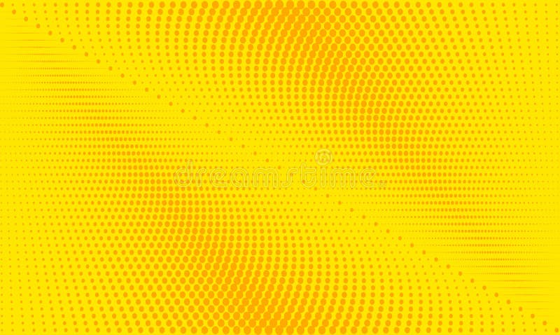 Retro grappige gele en oranje achtergrondroostergradiënt halfton stock illustratie Retro grappige gele en oranje achtergrondroostergradiënt halfton stock illustratie