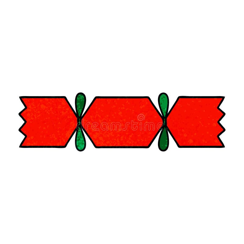 Cartoon Christmas Cracker Celebration Holiday Cute Illustration Retro