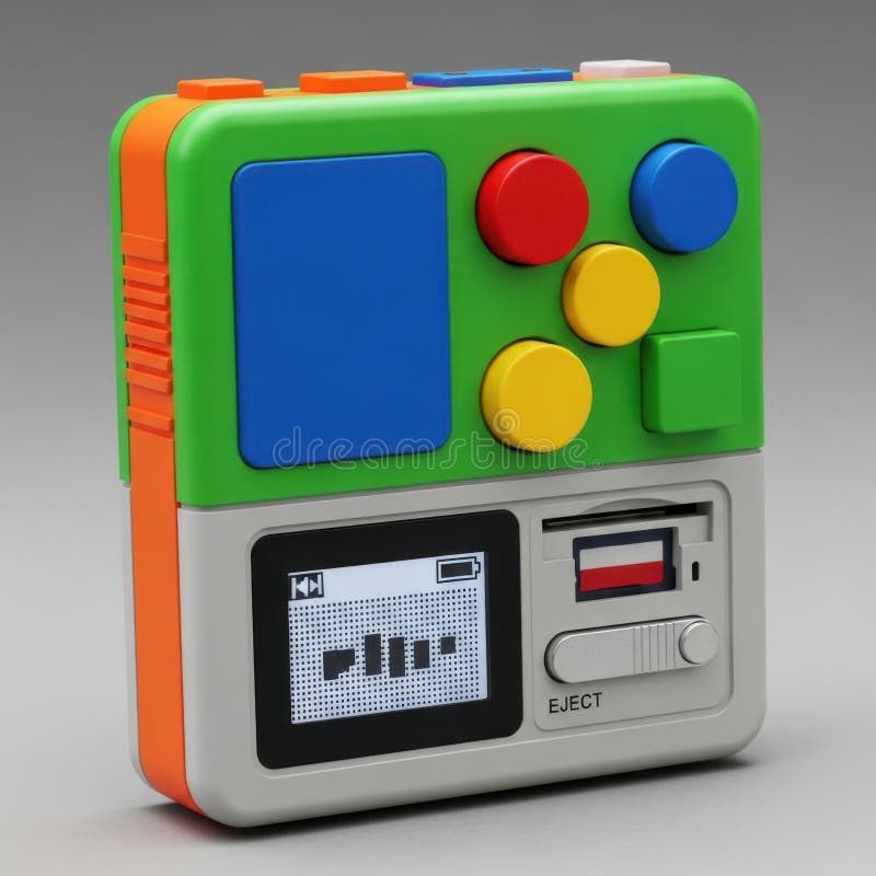 Retro handheld gameconsole stock illustratie