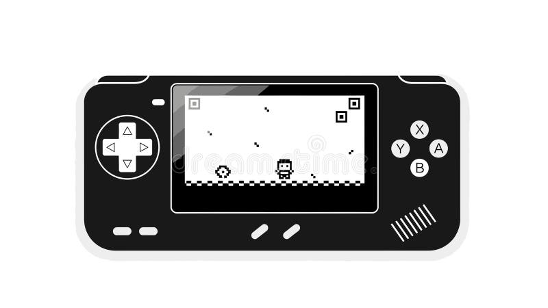Retro Handheld Gameconsole vector illustratie