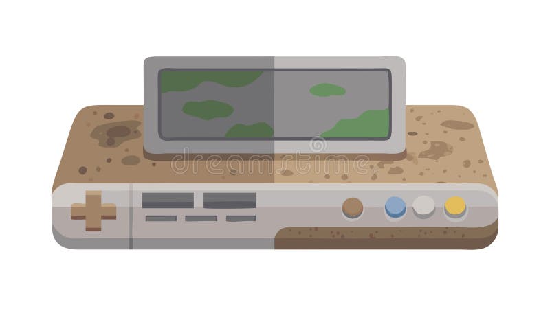 Retro Handheld Gameconsole Vector, vectordesign Generatieve AI stock illustratie